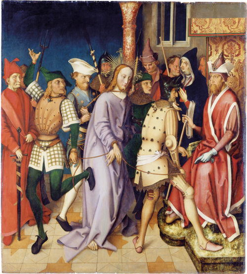 Frankfurt Dominican Altarpiece: Christ before Pontius Pilate, 1501, Hans Holbein l'Ancien