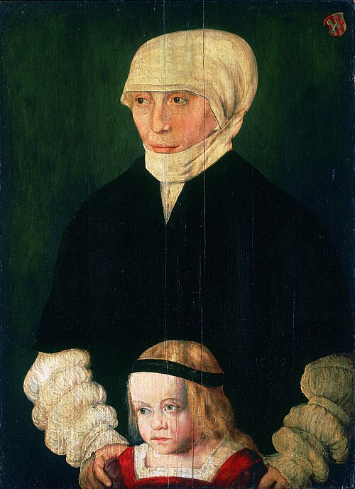 Margaret Urmiller, née Schwab, et sa Fille, 1525, Barthel Beham