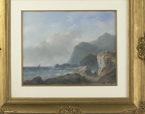 Een rotsachtige kust, 1852, Andreas Schelfhout