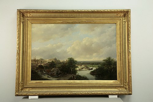View of a hilly landscape, 1869, Andreas Schelfhout