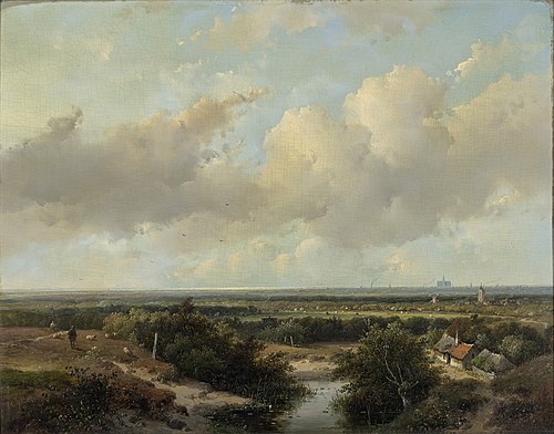 Landscape near Haarlem, 1851, Andreas Schelfhout