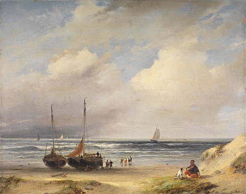Beach Scene, 1828, Andreas Schelfhout