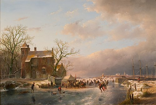 Winterlandschap, 1858, Andreas Schelfhout