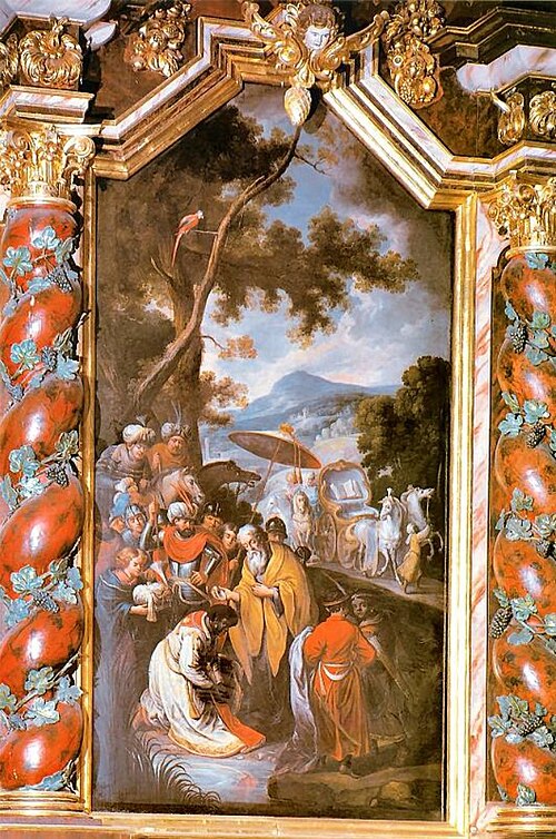 Święty Filip chrzci dworzanina etiopskiego., 1673, Andreas Stech
