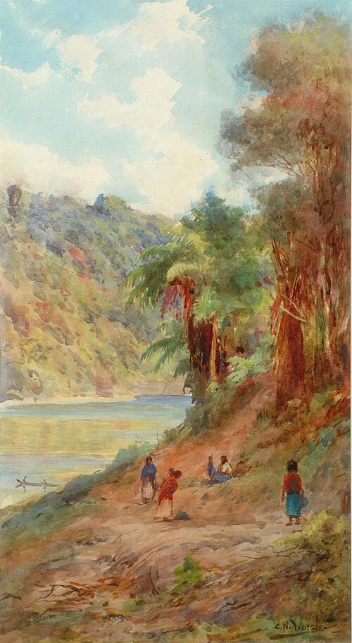 Whanganui River near the Houseboat, , Charles Worsley