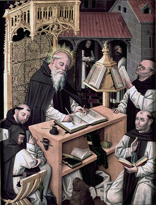 St Jerome in the scriptorium, 1485, Maitre de Parral