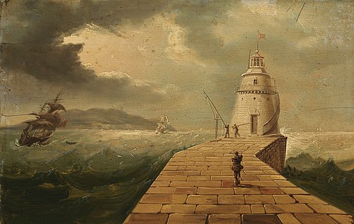 A View of Poolbeg Lighthouse, , William Sadler