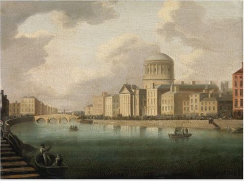 A View of the Four Courts, Dublin, , William Sadler