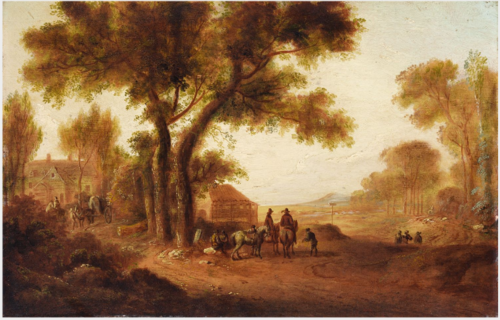 An Inn Scene in a Landscape, , William Sadler