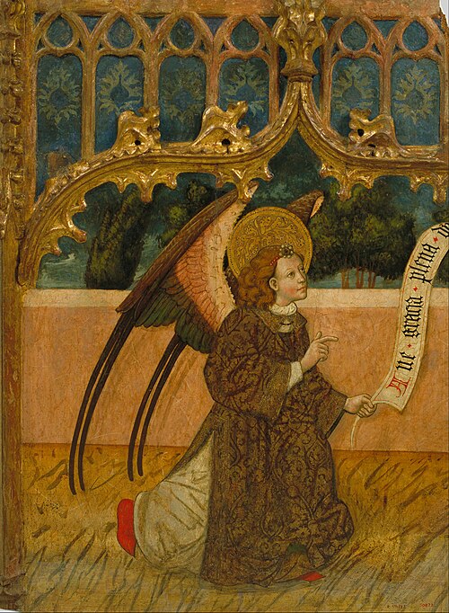 Archangel Gabriel from an Annunciation, 1450, Second Master of Estopanyà