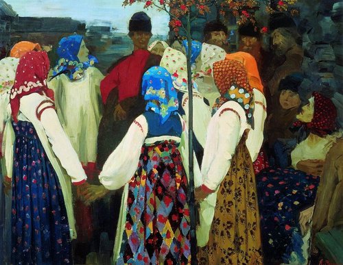 A Young Man Breaking into the Girls' Dance, and the Old Women are in Panic, 1902, Andreï Riabouchkine