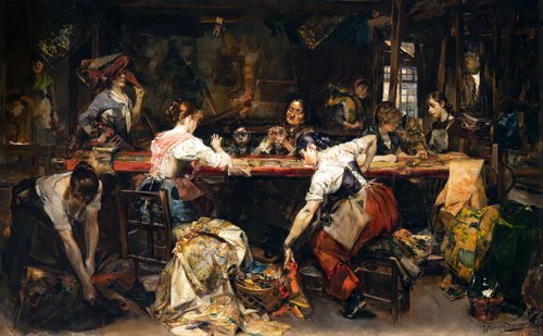 L'atelier de tapisserie, 1891, Josep Miralles