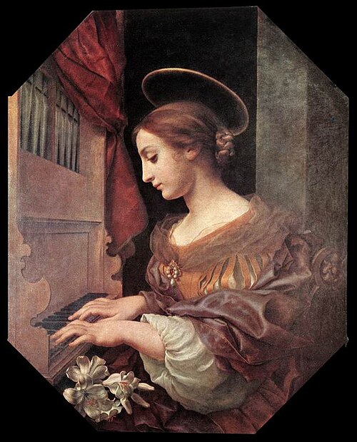 St Cecilia at the Organ, 1671, Carlo Dolci