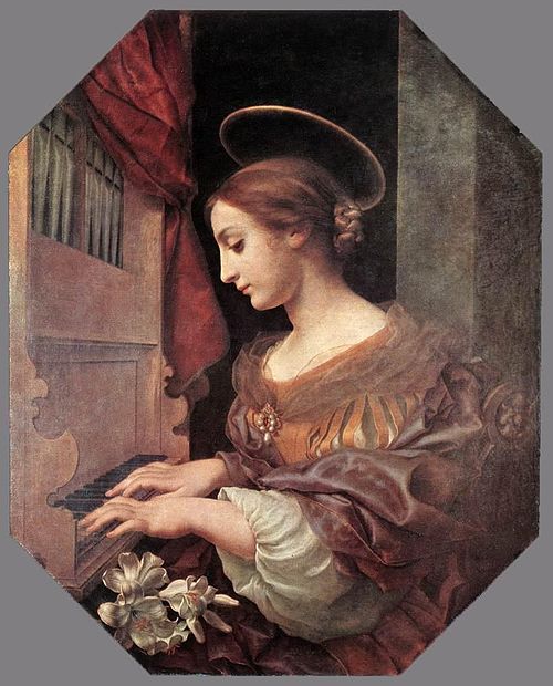 St Cecilia at the Organ., 1671, Carlo Dolci