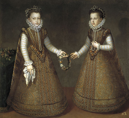 The Infantas Isabel Clara Eugenia and Catalina Micaela, 1575, Alonso Sánchez Coello