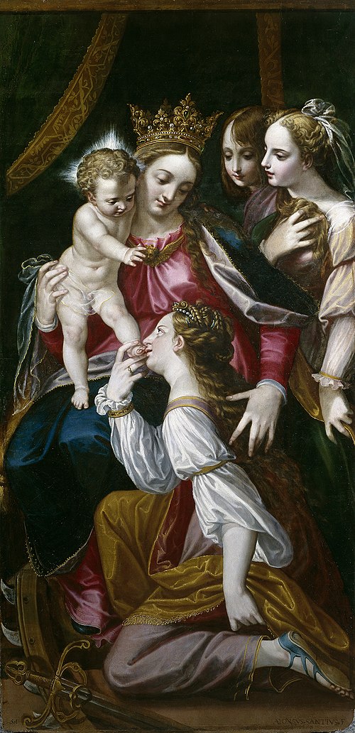 The Mystic Marriage of Saint Catherine, 1578, Alonso Sánchez Coello