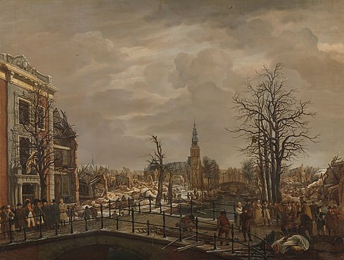 The Rapenburg in Leiden, 1807, Carel Lodewijk Hansen