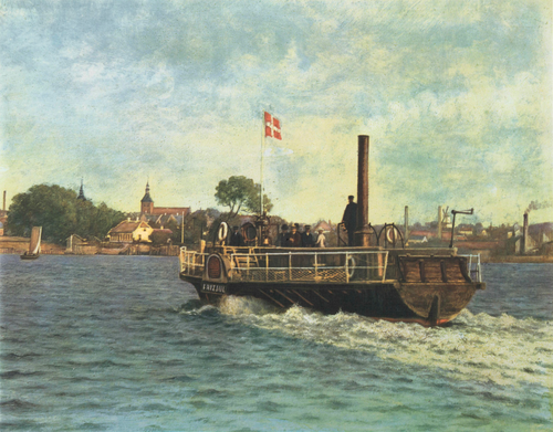 The paddle steamer Fritz Juel., 1887, Carl Emil Baagöe