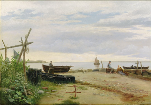 Coastal view from Northern Zealand., 1874, Carl Emil Baagöe
