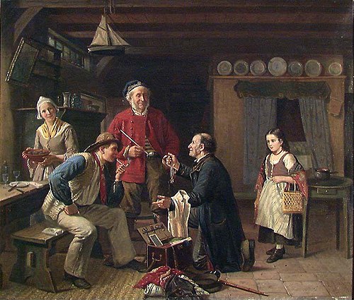 The Merchant Jew in the Pilot's Cabin, 1863, Carl Lorck