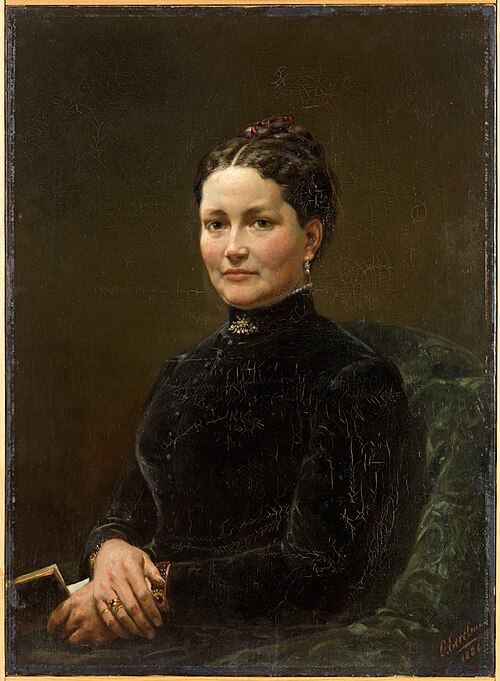 Portrait of Anna Frederica Braak, wife of the painter, 1881, Otto Eerelman