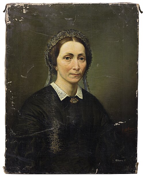 Portrait of Fokje van Griffen, wife of Rudolph Jacob Schierbeek, 1869, Otto Eerelman