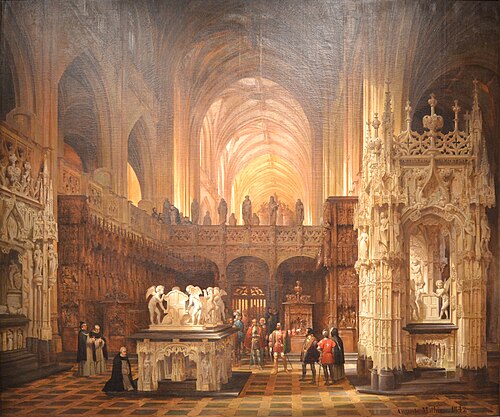 François Ier à l'église de Brou, 1842, Auguste Mathieu