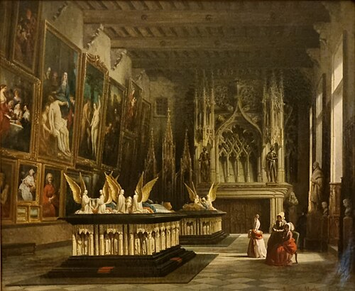 La salle des gardes au musée de Dijon en 1847, 1847, Auguste Mathieu