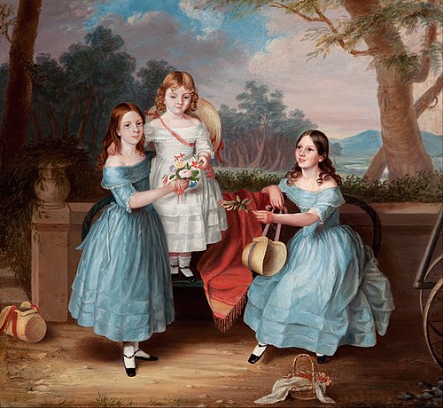 Georgina, Emily and Augusta Rose, 1848, Martha Berkeley
