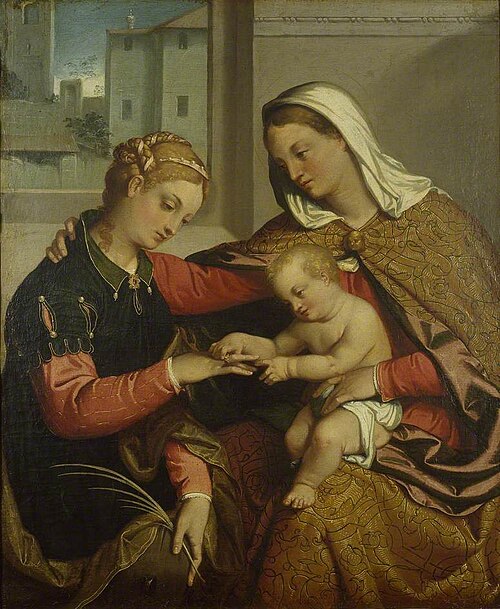 The Mystic Marriage of St Catherine, 1550, Giovanni Battista Moroni