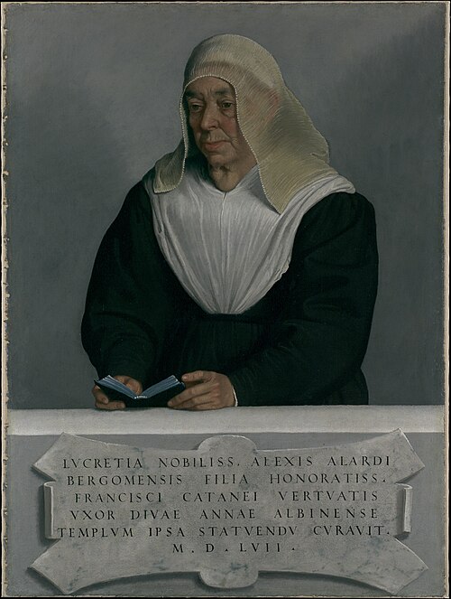 Abbess Lucrezia Agliardi Vertova (1490?–1558), 1557, Giovanni Battista Moroni