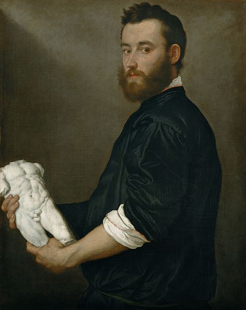 Portrait of the sculptor Alessandro Vittoria, 1552, Giovanni Battista Moroni