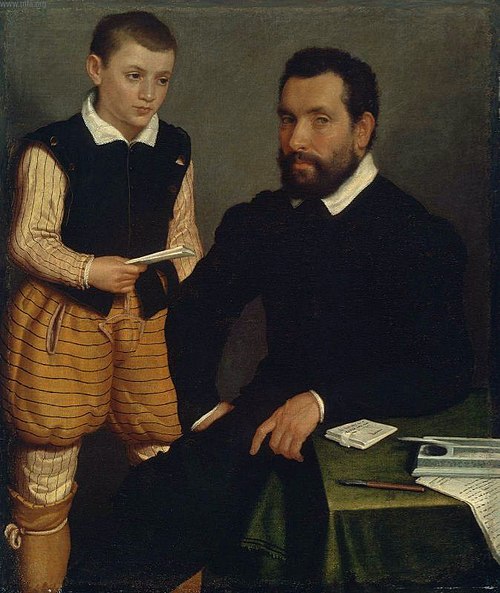 Portrait of a Man and a Boy (Count Alborghetti & Son), 1550, Giovanni Battista Moroni