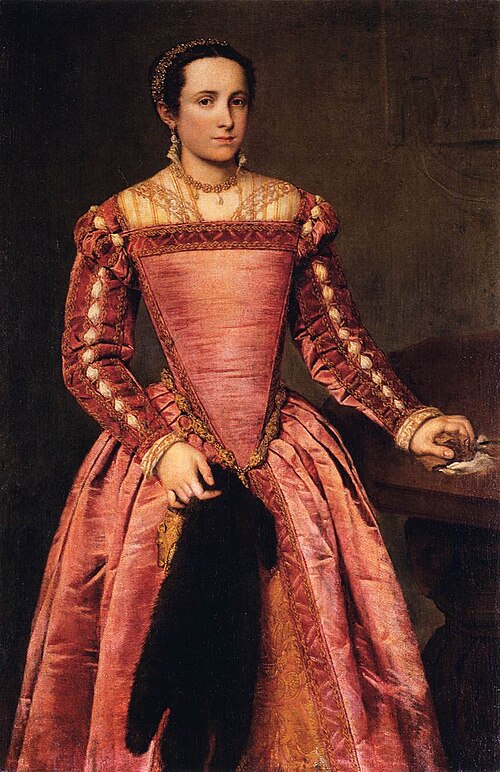Lady in a Red Dress, 1560, Giovanni Battista Moroni