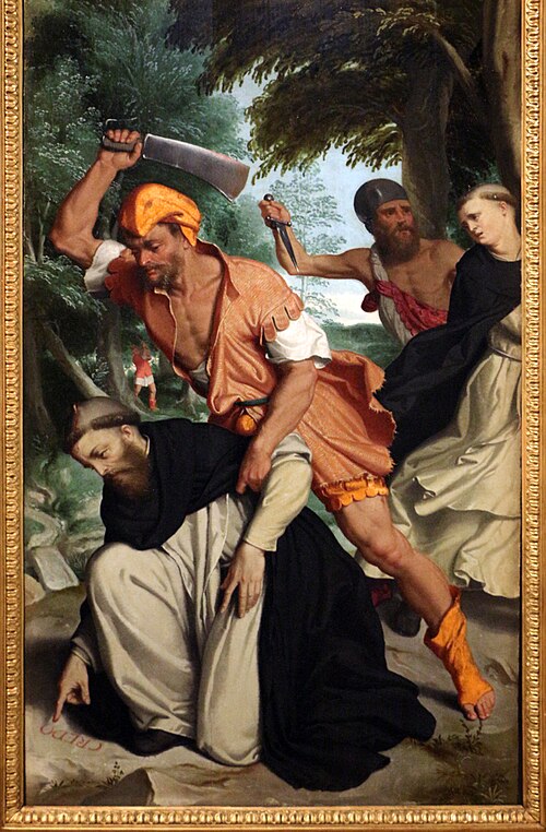 Martyrdom of Saint Peter of Verona, 1557, Giovanni Battista Moroni