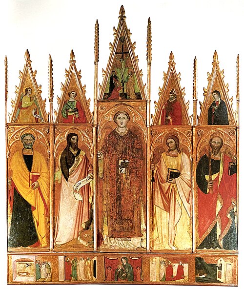 Altarpiece of Five Saints, 1330, Lippo Memmi