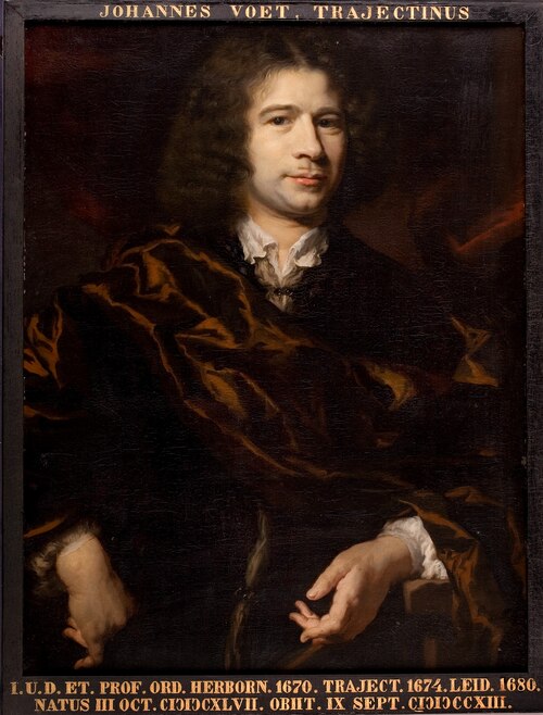Portret van Johannes Voet, hoogleraar Rechtsgeleerdheid te Leiden, 1601, Nicolas Maes