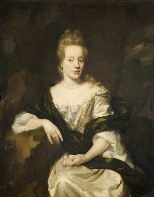 Portrait of a lady, seated, leaning on her right arm, 1675, Nicolas Maes