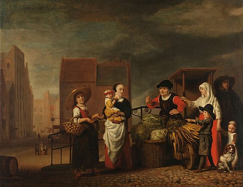 Vegetable market, 1660, Nicolas Maes
