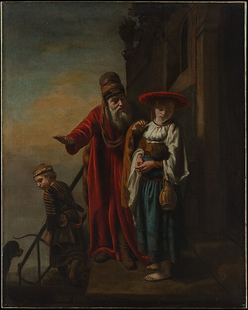 Abraham Dismissing Hagar and Ishmael, 1653, Nicolas Maes