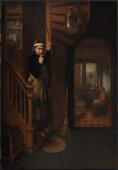 The Eavesdropper, 1656, Nicolas Maes