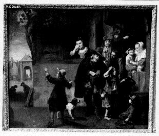 The Hurdy Gurdy Man, 1657, Nicolas Maes