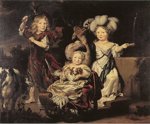 Three Children in a Landscape, 1677, 1677, Nicolas Maes
