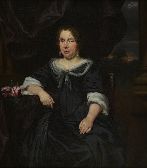 Porträt einer unbekannten Dame, 1680, Nicolas Maes