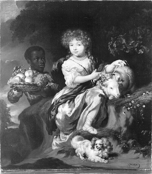 Young Girl with a Goat and a Moor, 1663, Nicolas Maes
