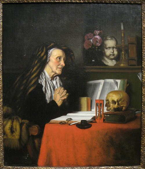 An Old Woman Praying, 1656, Nicolas Maes