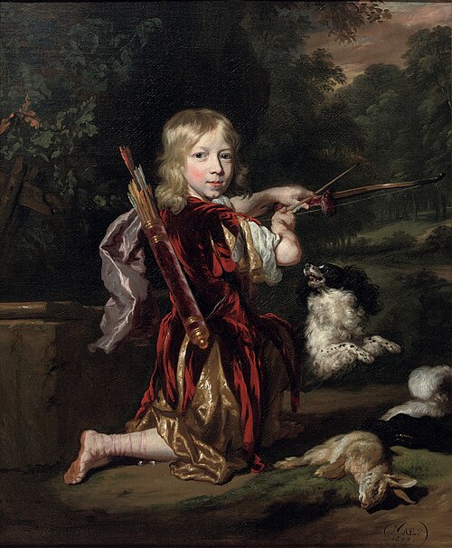 Portrait of a Boy as a Hunter, 1673, Nicolaes Maes