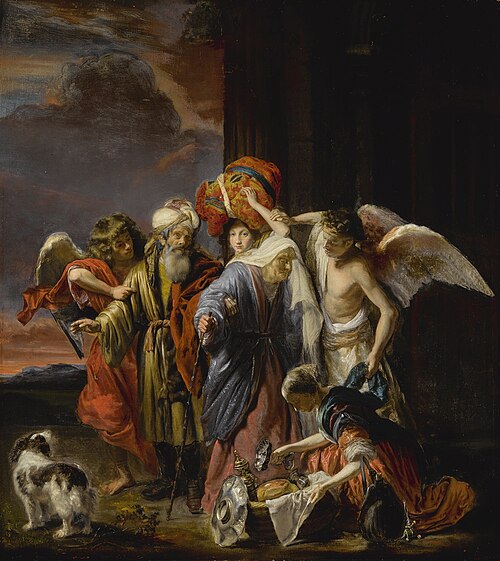 The Flight of Lot, 1680, Nicolaes Maes