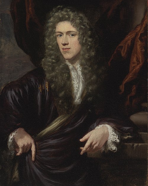Portrait of a man holding his brocade robe shut, 1680, Nicolaes Maes