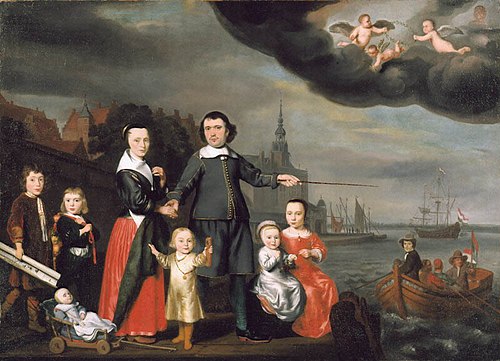 Captain Job Jansse Cuijter and His Family, 1659, Nicolas Maes